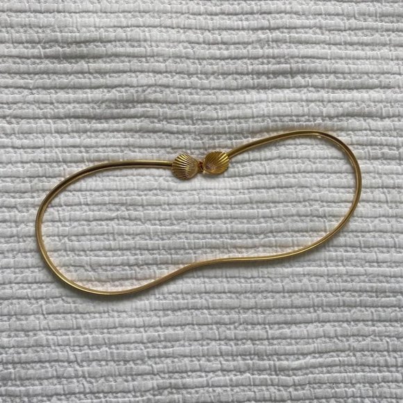 Vintage Gold Plated Shell Belt - Picture 1 of 3